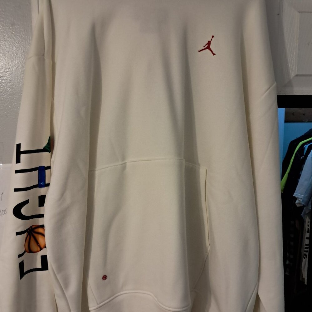 Jordan flight hoodie xxl white